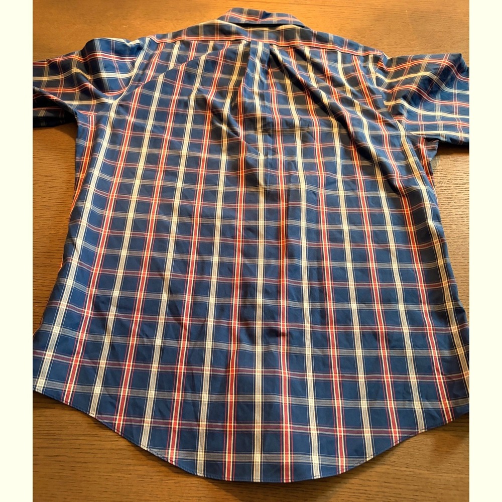 Brooks Brothers Mens L Blue Red Plaid Supima Cotton Button Down Long Sleeve - Picture 6 of 10